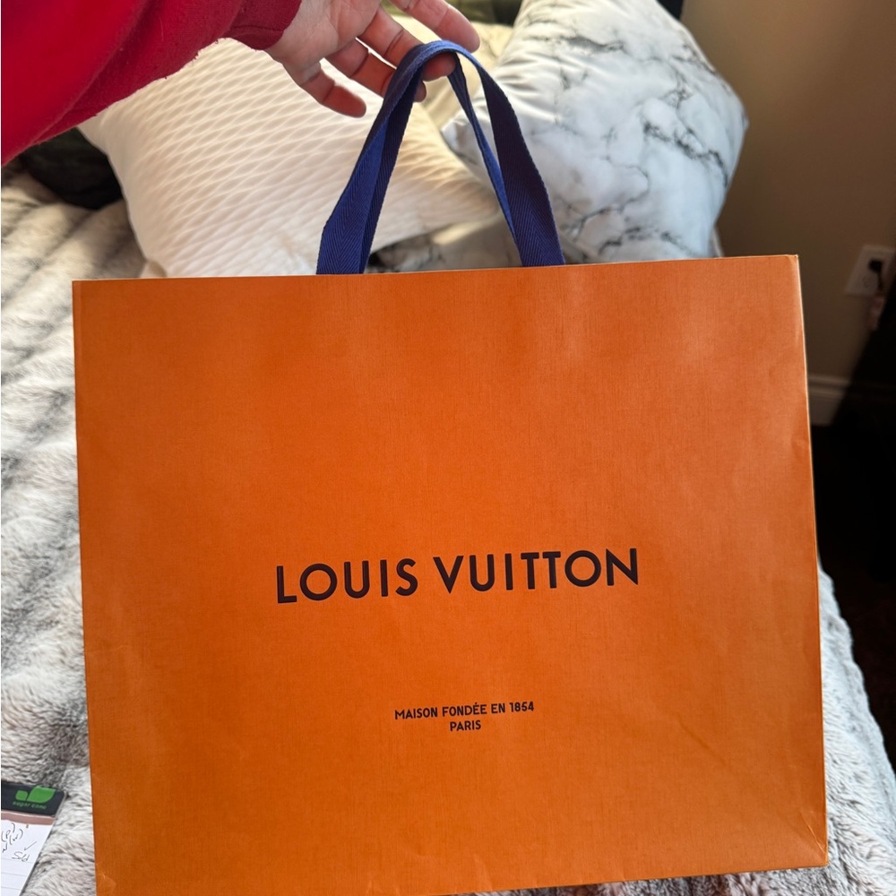 Louis Vuitton Shopper Tote with Navy Handles